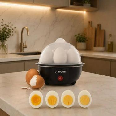 Imagem de Cozedor De Ovos Elétrico Portátil Cozinha À Vapor Unitermi Preto 220v,