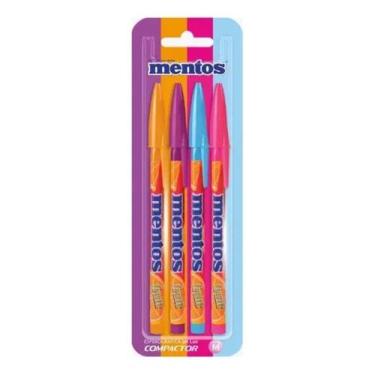 Imagem de Caneta Esferografica Jet Lux Mentos 4 Cores Coloridas - COMPACTOR