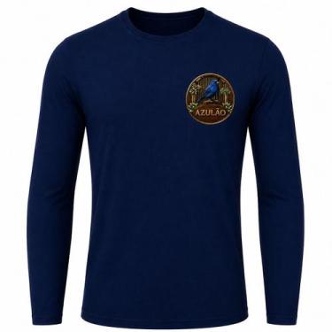 Imagem de Camisa Uv +50 Pássaro Azulão - Proteção Solar cor:Azul MarinhoTamanho: