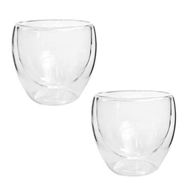 Imagem de Conjunto de 02 Copos de Vidro Borossilicato Parede Dupla - 80ml