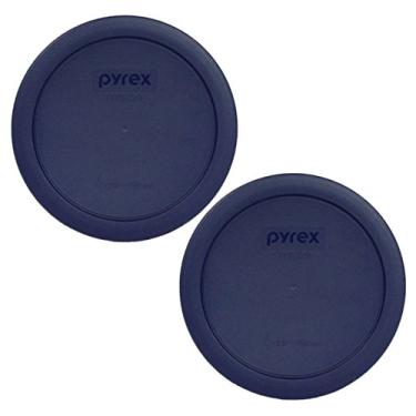 Imagem de Tampa de armazenamento redonda de 4 xícaras Pyrex 7201-PC para tigelas de vidro, Azul marinho, 4 Cup, 950mL, 2