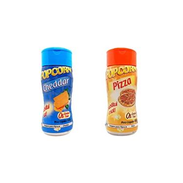 Imagem de Temperos P/ Pipoca Popcorn Cx 24 Frascos. 12 Cheddar - 12 Pizza