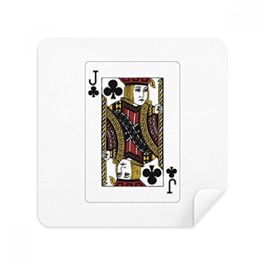 Imagem de Tecido de camurça com estampa de cartas de baralho Club J, 2 unidades