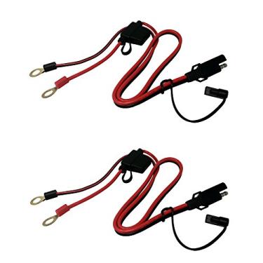 Imagem de Arreio de terminal de anel Tetra-Teknica MotoBasics Series RHS-01 12V com plugue de desconexão rápida de 2 pinos, 2 pés, fio de cobre de calibre 16, fusível 10A, 2 por pacote