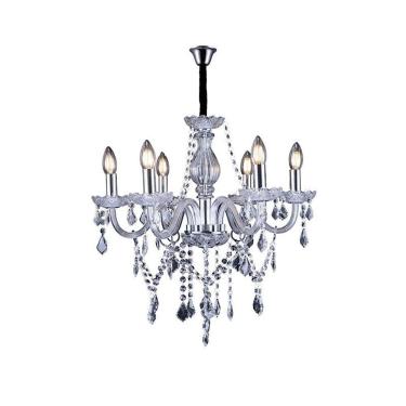 Imagem de Lustre Pendente Taschibra Glam 6 Transparente E14 Bivolt