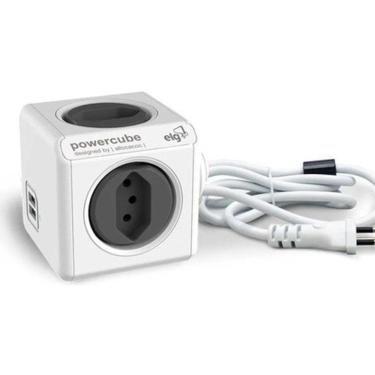Imagem de Caixa De Tomada Usb Mesa Escritório Power Cube Cabo De 3M