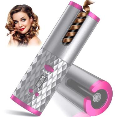 Imagem de Modelador De Cachos Hair Finisher Automático Sem Fio Profissional Cabelo Enrolar USB Portátil