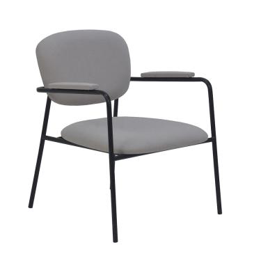 Imagem de Poltrona Louis – Preto com Cinza Claro