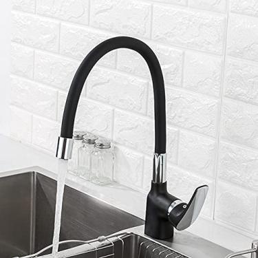 Imagem de Torneira de cozinha 4 cores de sílica gel nariz torneira de pia de cozinha torneira misturadora de água torneiras misturador deck montado, F4453,04, China