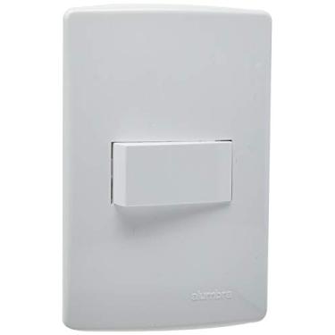 Imagem de Conjunto 1 Interruptor Simples com Placa 4X2, Alumbra, Bianco Pro 85010, Branco