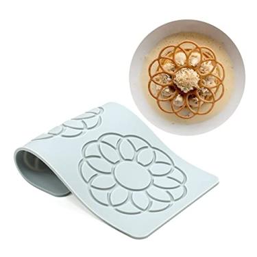 Imagem de Moldes de silicone de folha oca para amantes de coração moldes de chocolate geometria molde de silicone 3D molde de folha de doce de chocolate artesanato decoração de bolo topo de cupcake (S_Flower_19,8 * 10,7 * 0,3 cm)