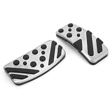 Imagem de 2 peças Pedal Driver Foot Rest Pad Kick Painel, Pedal de descanso de pé Almofada de placa de aço Apoio de pé Acessórios para transmissão automática 2013-2016