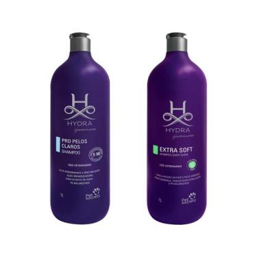 Imagem de Shampoo Hydra Pelos Claros 1 L + Shampoo Extra Soft 1 L - Pet Society