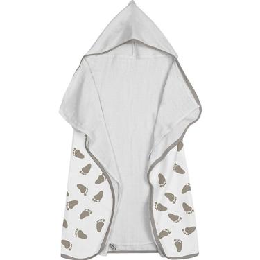 Imagem de Toalha Baby C/ Capuz Tecebem Estampada C/ Fralda Mia Branco