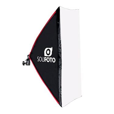 Imagem de Softbox 50x70cm com Detalhes em Vermelho Sou Foto para Gravações de Vídeos e Estúdio Fotográfico