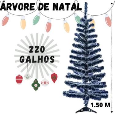 Arvore De Natal Branca 1,50 Metros 220 Galhos Pinheiro Luxo