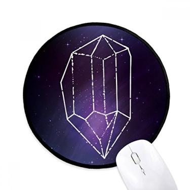 Imagem de Crystal Universe Sky Fantasy Star Blue Mouse Pad Desktop Office Tapete redondo para computador