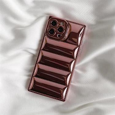 Imagem de Capa de telefone de revestimento para baixo para iPhone 13 Pro Max 12 11 XS X XR 7 8 Plus SE Proteção Pára-choques Capa de Baiacu, Ouro Rosa, Para iPhone X