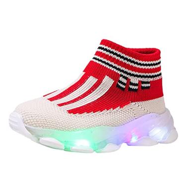 Imagem de Tênis de roda unissex infantil com luz LED e carregamento USB Roller Skate Piscante para meninas meninos presente (vermelho, 4,5-5 anos crianças pequenas)