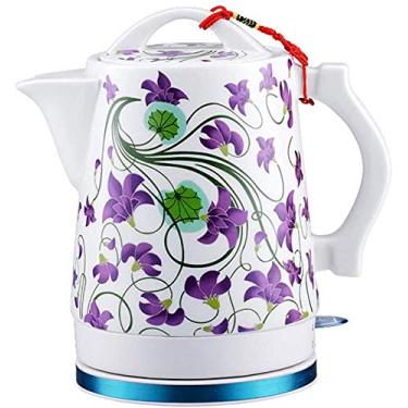 Imagem de Hokcus Chaleira elétrica de cerâmica 7L jarra de aço inoxidável retrô, livre de BPA, desligamento automático base removível de fervura rápida, proteção contra fervura a seco 1500 W