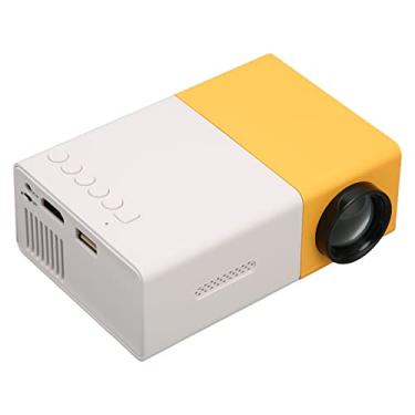 Imagem de Mini Projetor Inteligente, Projetor de Filme Portátil para Presente Infantil, Projetor de Bolso Estéreo HiFi 1080P Com USB, HDMI, AV, Cartão de Armazenamento e Porta de Som, para (Plugue dos EUA)