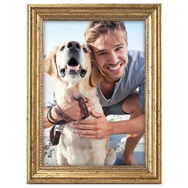 Imagem de Malden International Designs Moldura clássica de madeira 2177-57, 12 x 17, ouro