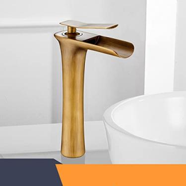 Imagem de Torneiras para lavatório Torneira branca para banheiro Torneiras em cascata Torneira de água quente e fria Torneira para lavatório Torneiras misturadoras,7