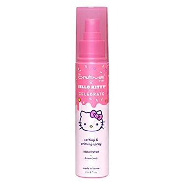 Imagem de The Crème Shop x Hello Kitty – Spray facial Korean Skin Care Celebrate Priming & Setting (água rosa e diamante) – Hidratação, para maquiagem, essência natural (jasmim, lavanda, alecrim,