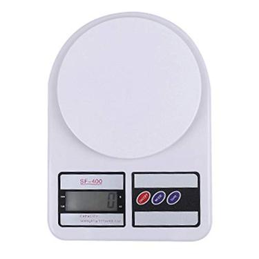 Imagem de Balança digital de 10 kg/1 g para café da Yamalans em escala de material de cozinha para assar alimentos branca 10 kg/1 g