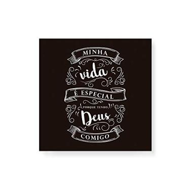 Imagem de Arte Maníacos Quadro Decorativo em Tela Canvas Minha Vida É Especial - 30x30cm