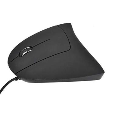 Imagem de Mouse óptico vertical de interface USB, mouse Plug and Play de 1600DPI, para gamers, programadores, funcionários de escritório