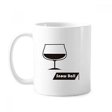 Imagem de Coquetel de bola de neve com sua caneca de cerâmica copo de porcelana de café