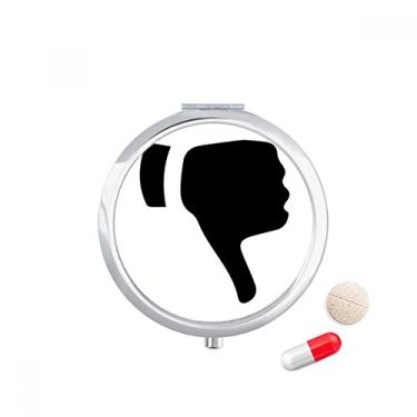 Imagem de Ridicule Gesture Outline Padrão Pill Case Pocket Medicine Storage Box Dispenser Recipiente