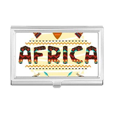 Imagem de Porta-cartões de visita Africa Fancy Texto Totem Signs Carteira de bolso
