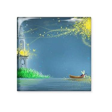 Imagem de Farol de Noite Silenciosa Pintura Fuying Piso de Cerâmica Brilhante Banheiro Cozinha Decoração Decoração Artesanato Presente