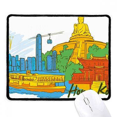 Imagem de China Hong Kong Victoria Mousepad com borda costurada para jogos