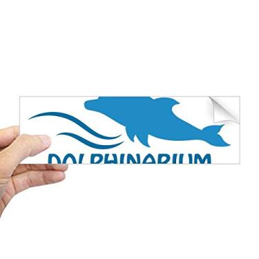 Imagem de Adesivo retangular com estampa de golfinho de natação azul oceano adesivo para janela de notebook
