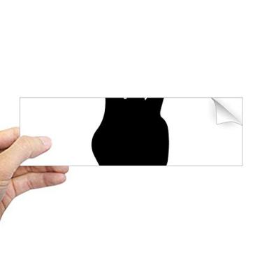Imagem de DIYthinker Adesivo retangular com estampa de silhueta de três gestos, decalque de janela para notebook