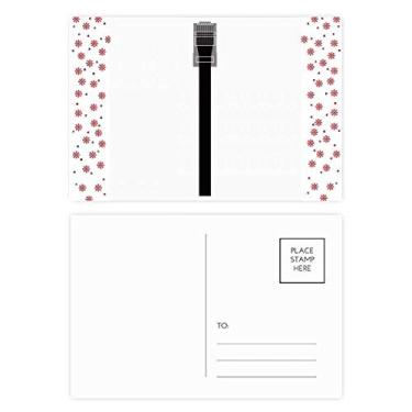 Imagem de Cabo de Internet preto, padrão de plugue de Natal, Natal, celebração, cartão postal Blessing Mailing Card