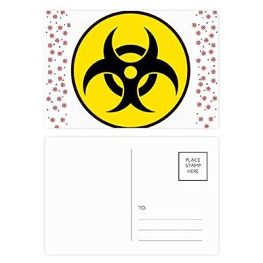 Imagem de Danger Chemical Radiation Symbol Christmas Christmas Flower Celebration Cartão Postal Blessing Mailing Card