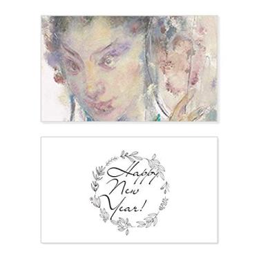 Imagem de Chinesa Opera XJJ Pintura a Óleo Festival Ano Novo Cartão de felicitações Mensagem Abençoada Presente