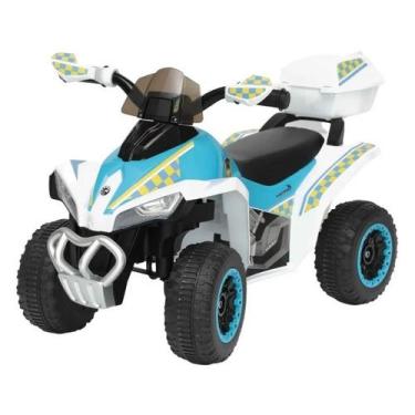 Imagem de Mini Quadriciclo Moto Elétrica Infantil Importway Branca 6V