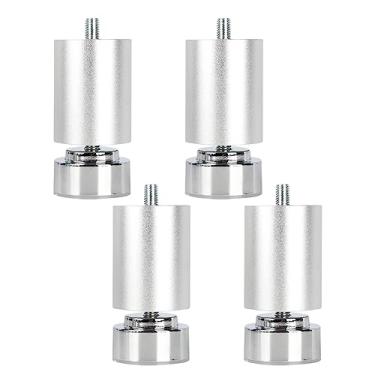 Imagem de 4x de sofá, de armação de cama de rosca m10, pés de mesa de liga substituíveis, de móveis de metal m10 para mesas de centro, Argent 6cm