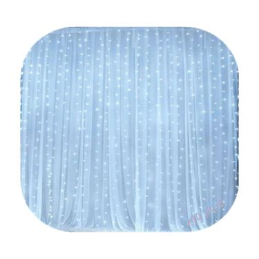 Imagem de Cortina 300 Led 3,0m x 2,0m Fixo Branco Frio Decor Festa Casa Natal 110V