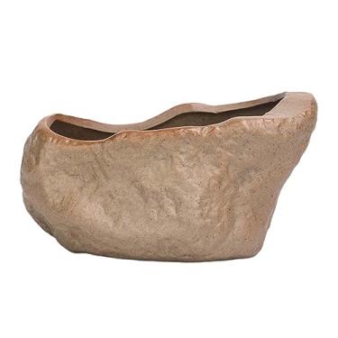 Imagem de Ioensy Plantador de vaso de suculentas de cerâmica com furo de drenagem estilo moderno durável bonsai vasos de treinamento de plantas vaso de para, Estilo C e Grande