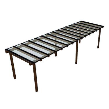 Imagem de Cobertura Policarbonato Alveolar 7,00m x 2,00m - Cristal 4mm