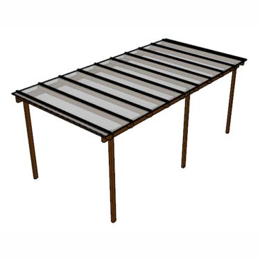 Imagem de Cobertura Policarbonato Alveolar 6,00m x 1,00m - Cristal 6mm