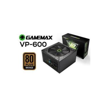 Fonte atx 600W GM600 24P Sata com Cabo 80 Plus - Gamemax no Shoptime