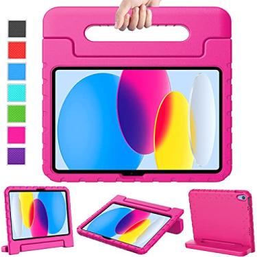 Imagem de Capa Infantil Maleta Compatível Para iPad 10 10.9'' A2696 A2757 A2777 2022 ROSA,Anti imapcto,EVA, Emborrachada, Leve