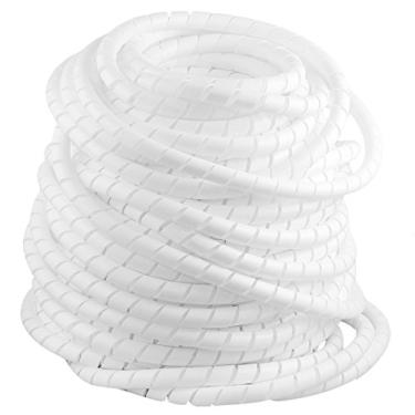Imagem de Organizador De Cabo E Fios Tramontina Tubo Espiral Branco 3/4 50m